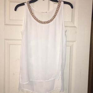White dressy tank